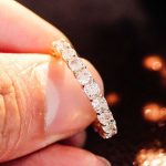 Gorgeous Yellow Gold Cushion Cut Moissanites Eternity Band