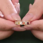 Gypsy Spectrum Ring | Prismatic Lab Gemstones Set in Hammered Gold