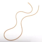 18K Gold Plain Collar | Minimalist Contoured Comfort Chain