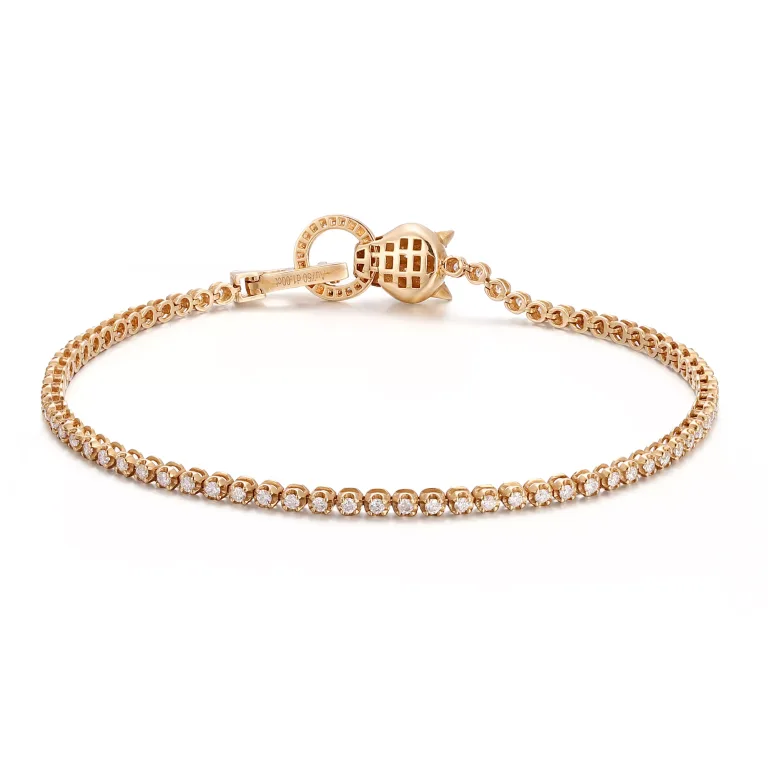 Leopard Majesty Bracelet | 18K Yellow Gold Lab Diamond Panther Head Clasp Bracelet