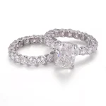 Hidden Halo Moissanite Ring | Cushion-Cut Moissanite with Moissanite Light Collar​
