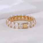Oval Eternity Ring | Oval-cut Moissanite Band with Precision Light Dispersion​