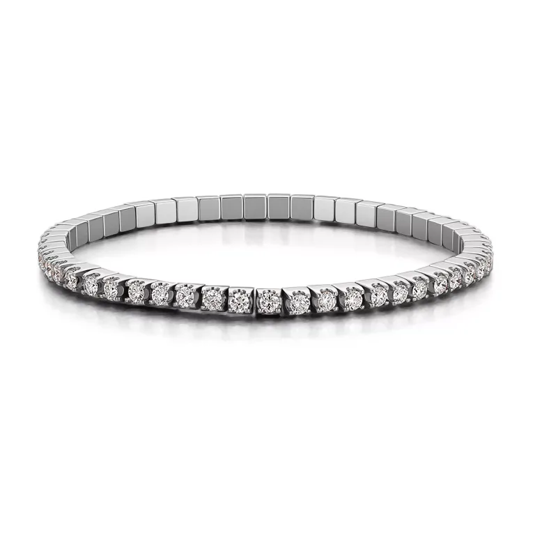 Eternal Radiance Tennis Bracelet | 2.5ctw Round-Cut Lab Diamond Bracelet in 18K Yellow Gold
