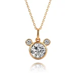 Playful Mouse Silhouette Lab Diamond Pendant | Pendant Only