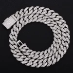 Special Offer:15mm Iced Out Moissanite Cuban Link Chain | reverse-set center row | 925 Sterling Silver - Image 6