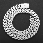 Special Offer:15mm Iced Out Moissanite Cuban Link Chain | reverse-set center row | 925 Sterling Silver - Image 7