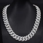 Special Offer:18mm Iced Out Cuban Chain | Center Stones  | 925 Sterling Silver