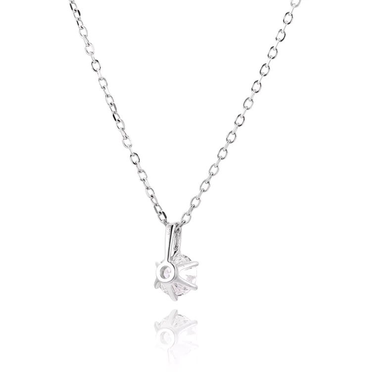Classic 6-Prong Round Lab Diamond Solitaire Pendant | Pendant Only