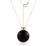 Leopard Print Diamond Halo Disc Pendant in 18k Yellow Gold | Pendant Only