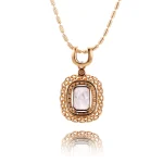Radiant Cut Lab Diamond Halo Pendant with Rope Frame | Pendant Only