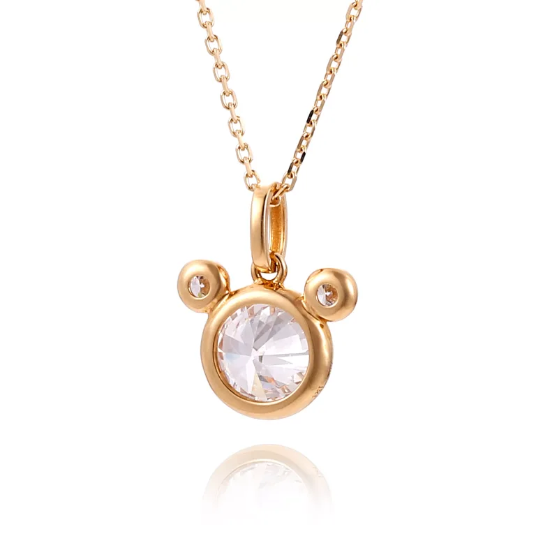 Playful Mouse Silhouette Lab Diamond Pendant | Pendant Only
