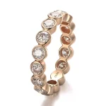 Bezel Set Round Moissanite Eternity Ring
