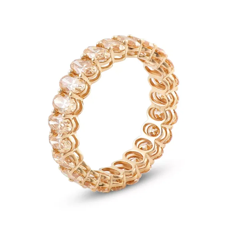 Oval Cut Moissanite Full Eternity Wedding Band