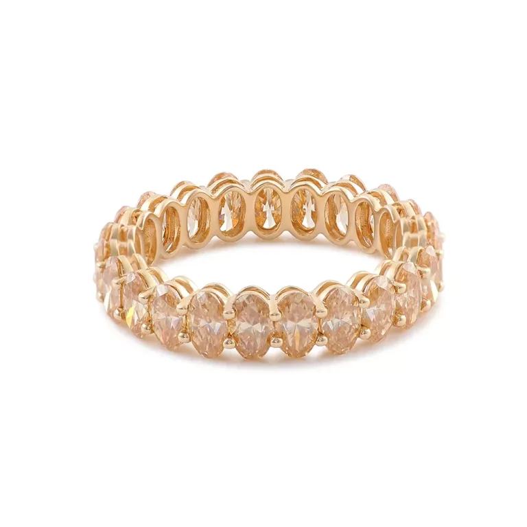 Oval Cut Moissanite Full Eternity Wedding Band