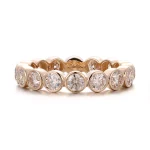 Bezel Set Round Moissanite Eternity Ring
