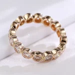 Bezel Set Round Moissanite Eternity Ring