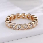 Bezel Set Round Moissanite Eternity Ring