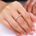 Bezel Set Round Moissanite Eternity Ring