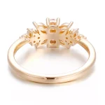 Botanical Marquise and Round Moissanite Cluster Ring