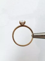 Classic Oval Cut Lab Diamond Solitaire Ring in 18k Yellow Gold