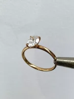 Classic Oval Cut Lab Diamond Solitaire Ring in 18k Yellow Gold