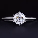 Classic 6-Prong Round Lab Diamond Solitaire Ring in 18k White Gold