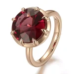 Classic Round Cut Lab Ruby Solitaire Ring