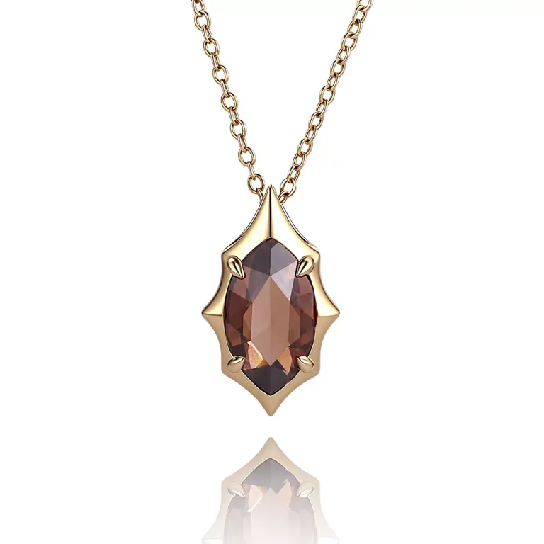 Marquise Cut Lab Gemstone Solitaire Pendant Charm (Pendant Only)