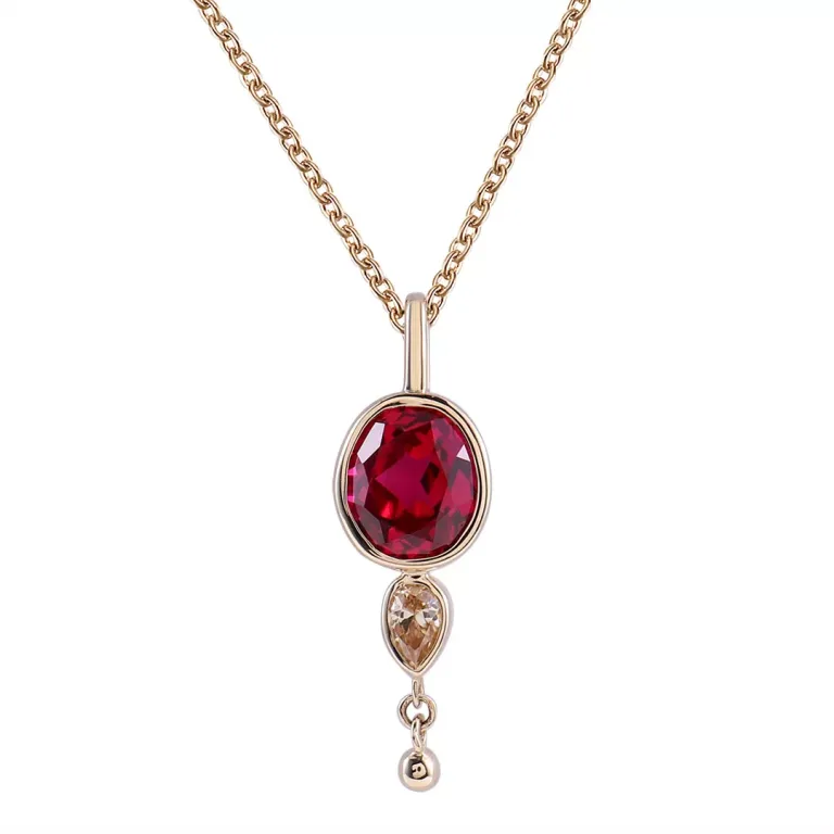 Custom Cut and Pear Cut Gemstone Drop Pendant Charm (Pendant Only)