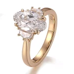 Elegant Oval Moissanite Solitaire Ring Timeless Bridal Jewelry