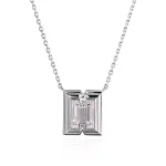 H-shaped Moissanite Pave Pendant Only Geometric Necklace Charm