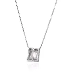 H-shaped Moissanite Pave Pendant Only Geometric Necklace Charm