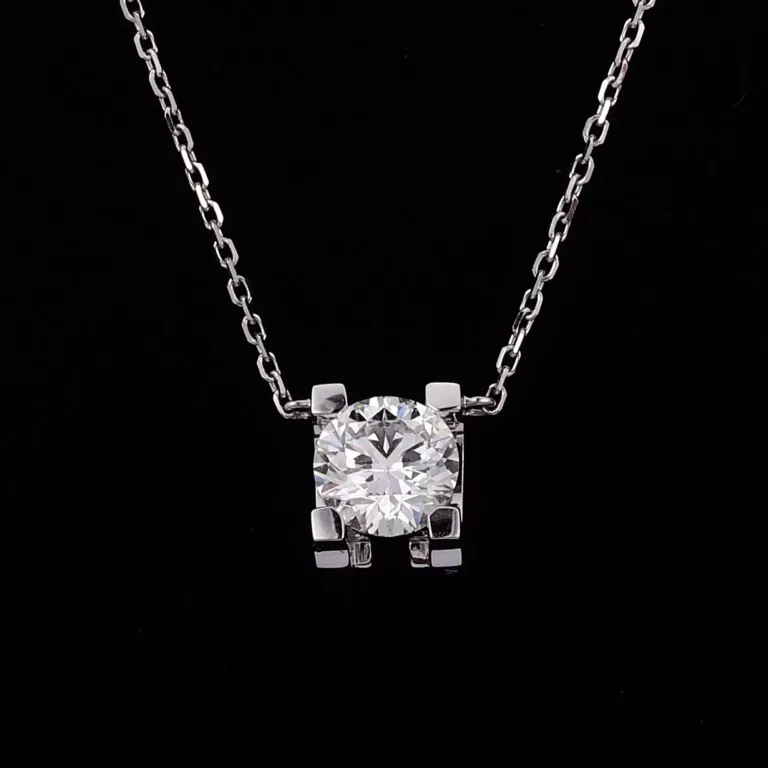 Modern Round Cut Lab Diamond Solitaire Pendant Necklace (Pendant Only)