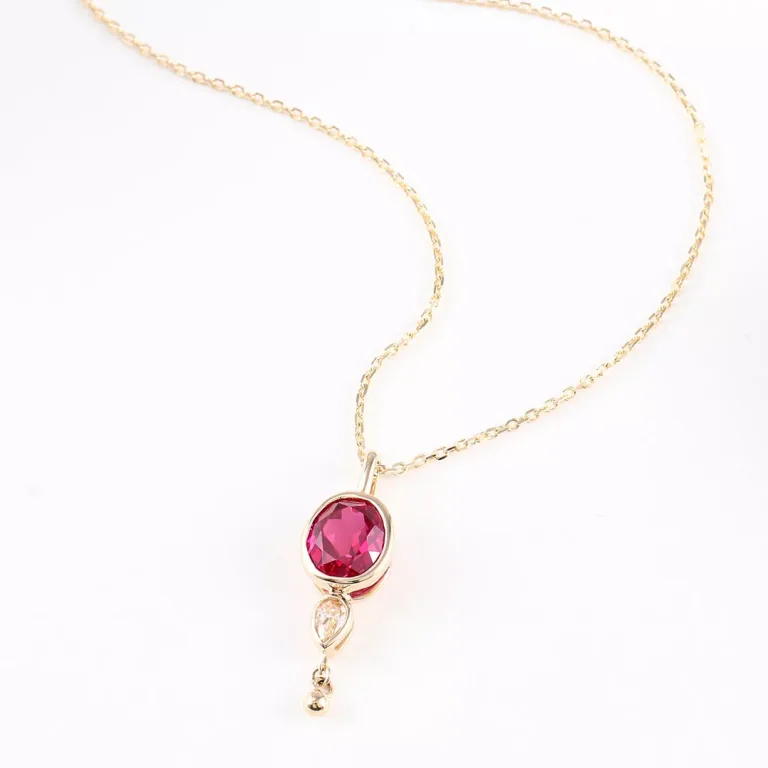Custom Cut and Pear Cut Gemstone Drop Pendant Charm (Pendant Only)