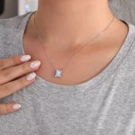 H-shaped Moissanite Pave Pendant Only Geometric Necklace Charm