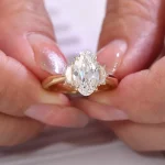 Elegant Oval Moissanite Solitaire Ring Timeless Bridal Jewelry