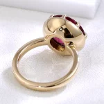 Classic Round Cut Lab Ruby Solitaire Ring
