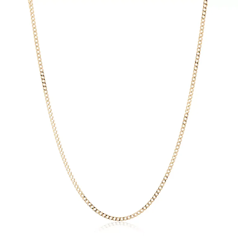 18k Yellow Gold Diamond Necklace Lariat Style Curb Chain
