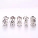 five 3ct stud earrings