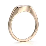 Elegant Marquise Cut Moissanite Solitaire Ring Featuring A Protective Modern Bezel Setting
