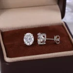 Diva 6ctw Moissanite/Lab diamond Stud Earrings - Image 11