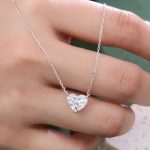Custom Heart Solitaire Necklace - Personalized Pendant Gift