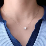 Custom Heart Solitaire Necklace - Personalized Pendant Gift - Image 2