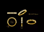 1.0ctw Bubble Eternity Band - 10K / 14K / 18K Gold (Yellow / White / Rose) lab diamond/moissanite - Image 3