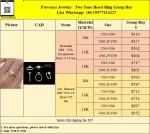 1CT Two Tone Heart Ring - 10K / 14K / 18K Gold (Yellow / White / Rose) moissanite / lab gemstone / lab diamond - Image 2