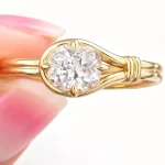 1ct OEC Cut Ring - 10K / 14K / 18K Gold (Yellow / White / Rose) Moissanite / Lab Gemstone / Lab Diamond