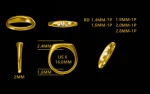 Five-Stone Inlaid Signet Ring - 10K / 14K / 18K Gold (Yellow / White / Rose) Moissanite / Lab Gemstone / Lab Diamond - Image 3