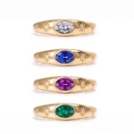0.45ct Oval Cut Chunky Ring - 10K / 14K / 18K Gold (Yellow / White / Rose) lab diamond/moissanite/lab gemstone