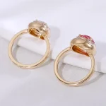 1.5ct Oval Candy Button Ring - 10K / 14K / 18K Gold (Yellow / White / Rose) lab diamond/moissanite/lab gemstone - Image 7
