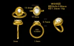 1.5ct Oval Candy Button Ring - 10K / 14K / 18K Gold (Yellow / White / Rose) lab diamond/moissanite/lab gemstone - Image 4